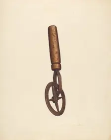 Blacksmith's Measuring Wheel, c. 1939. Creator: Edward L Loper