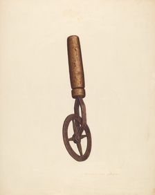 Blacksmith's Measuring Wheel, c. 1939. Creator: Edward L Loper