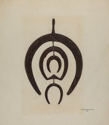 Blacksmith's Sign, c. 1941. Creator: W.W. Zausch