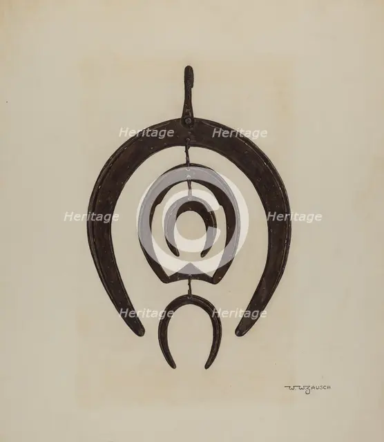 Blacksmith's Sign, c. 1941. Creator: W.W. Zausch.