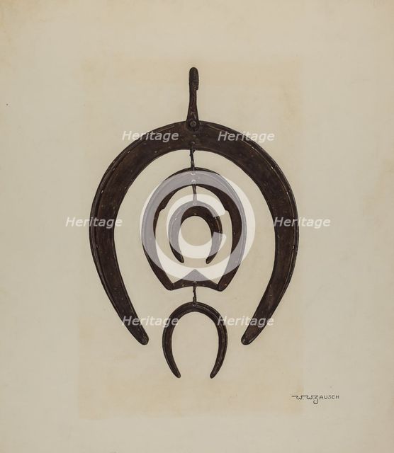 Blacksmith's Sign, c. 1941. Creator: W.W. Zausch.