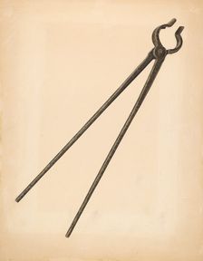 Blacksmith's Tongs, c. 1942. Creator: Orison Daeda