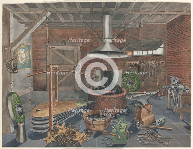 Blacksmith Shop, 1935/1942. Creator: Perkins Harnly.