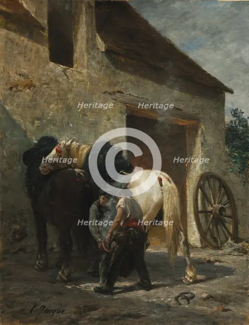 Blacksmiths, after 1887. Creator: Émile Jacque (French, 1848-1912).