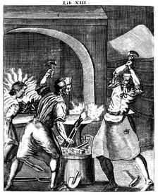 Blacksmiths at work, 1715