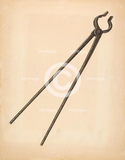 Blacksmith's Tongs, c. 1942. Creator: Orison Daeda.
