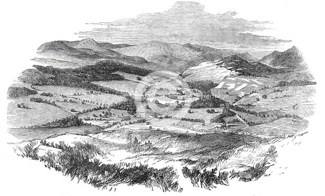 Blair Castle and Glen Tilt from the top of Tulloch, 1844. Creator: Unknown.