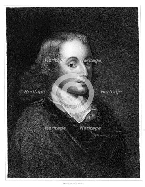 Blaise Pascal, 17th century French philosopher, mathematician, physicist and theologian, c1830. Creator: Henry Meyer.