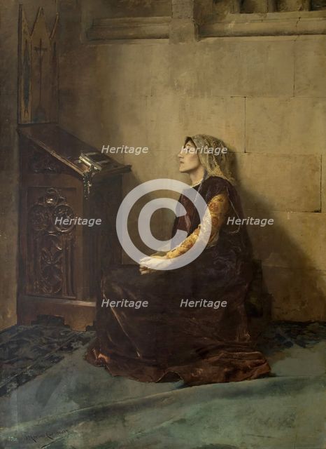 Blanca of Navarre, c1885.  Creator: José Moreno Carbonero.