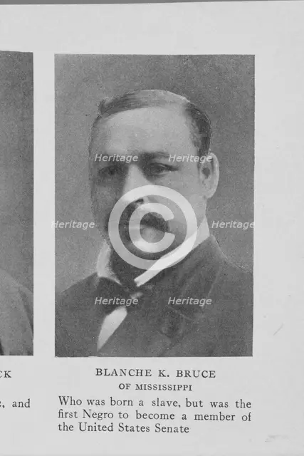 Blanche K. Bruce of Mississippi who was born a slave, but was the first Negro to become..., 1911. Creator: Unknown.