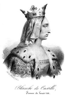 Blanche of Castile, wife of Louis VIII of France, (19th century).Artist: Delpech
