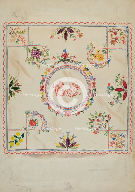 Blanket, c. 1936. Creator: Lillian Causey.