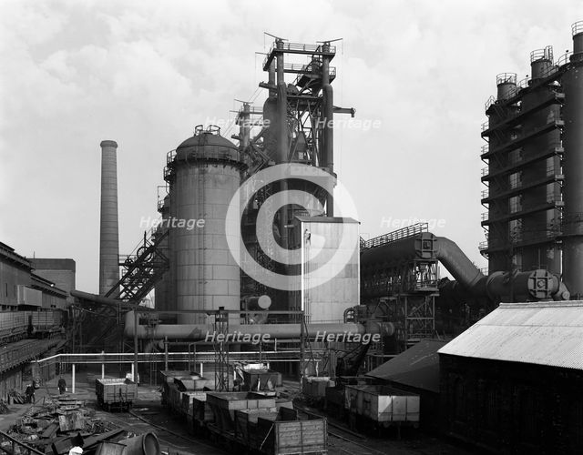 Blast furnace at the Stanton Iron Co, Ilkeston, Derbyshire, 1962.  Creator: Michael Walters.