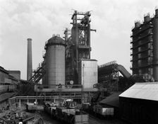 Blast furnace at the Stanton Iron Co, Ilkeston, Derbyshire, 1962. Creator: Michael Walters