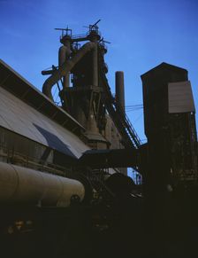 Blast furnace at Carnegie-Illinois Steel Corporation mill in Etna, Pennsylvania, 1941. Creator: Alfred T Palmer