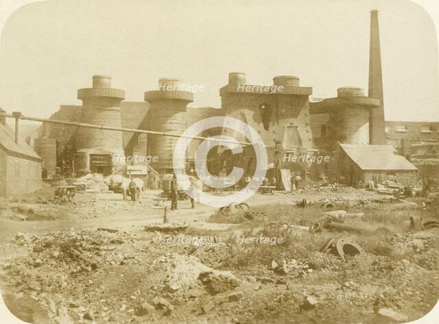 Blast furnace, Russell's Hall, Dudley, West Midlands, 1859. Artist: Mr Mills.