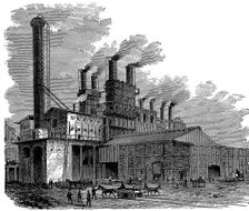 Blast furnaces at the Phoenix Iron and Bridge Works, Phoenixville, Pennsylvania, USA, 1873