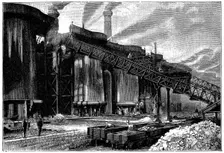 Blast furnaces, Barrow Hematite Iron and Steel Company, Barrow in Furness, Cumbria, 1890. Creator: Unknown
