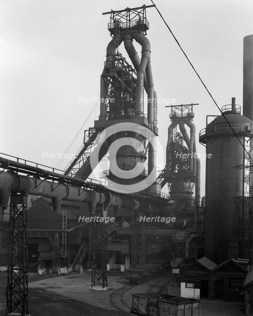 Blast furnaces, Park Gate Iron and Steel Co, Rotherham, South Yorkshire, 1964. Creator: Michael Walters.