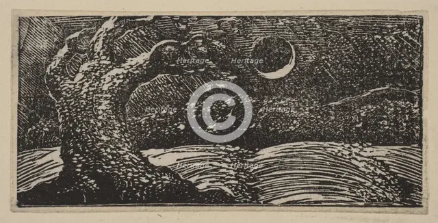 Blasted Trees and Flattened Crops, from Thornton's Pastorals of Virgil, 1821. Creator: William Blake.
