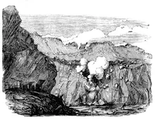 Blasting the Granite Rock, 1857. Creator: Unknown