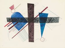 Blau in Rund und Spitz (Blue in round and pointed), 1933. Creator: Kandinsky, Wassily Vasilyevich (1866-1944)