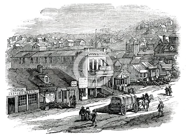 Blay-Place, San Francisco, 1850. Creator: Unknown.