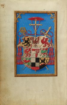 Blazon of Cardinal Albrecht von Brandenburg, about 1525-1530. Creator: Simon Bening