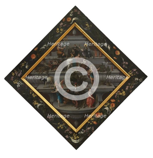 Blazon of the Chambers of Rhetoric 'De Violiere', 1618. Creator: Hendrick van Balen I.