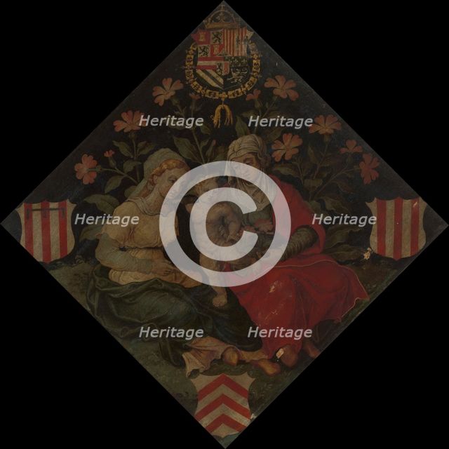 Blazon of the Lier Chamber of Rethoric "Het jenetten bloemken", 1561. Creator: Anon.