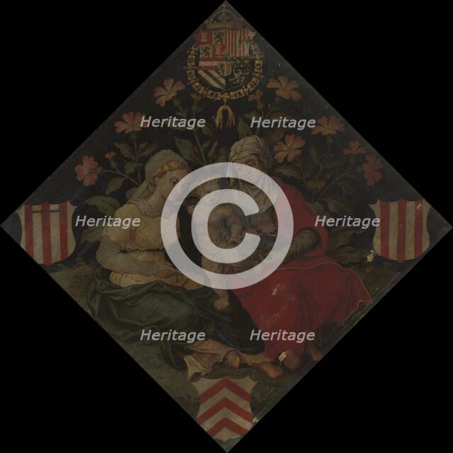 Blazon of the Lier Chamber of Rethoric "Het jenetten bloemken", 1561. Creator: Anon.