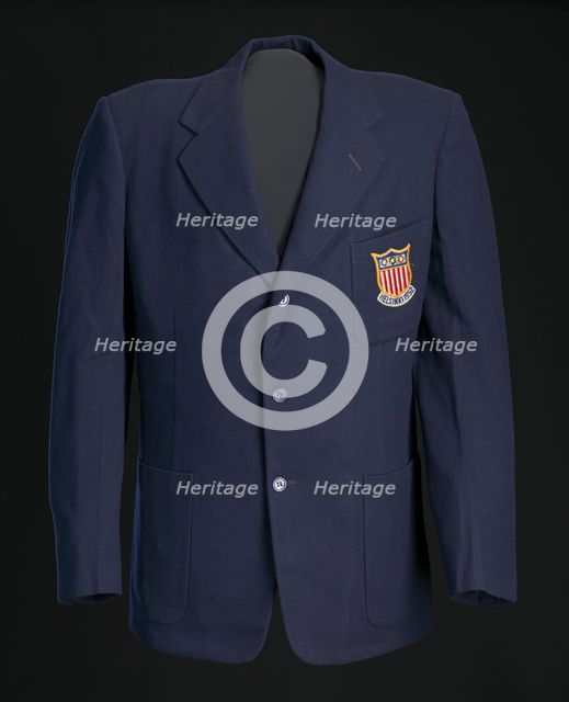 Blazer, tie, and belt worn by Ted Corbitt for the 1952 Helsinki XV Olympics, 1952. Creator: Unknown.