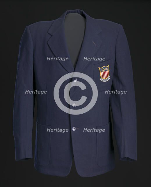 Blazer, tie, and belt worn by Ted Corbitt for the 1952 Helsinki XV Olympics, 1952. Creator: Unknown.