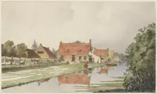 Bleacheries near a canal, 1820-1872. Creator: Hendrik Abraham Klinkhamer