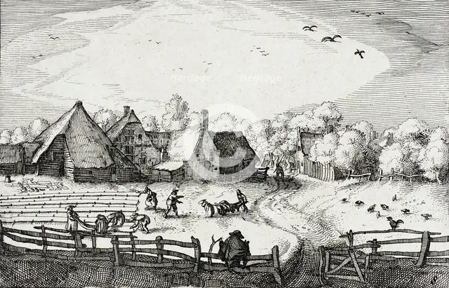 Bleaching Fields Beyond the Haarlem Woods, between circa 1611 and circa 1612. Creator: Claes Jansz Visscher.