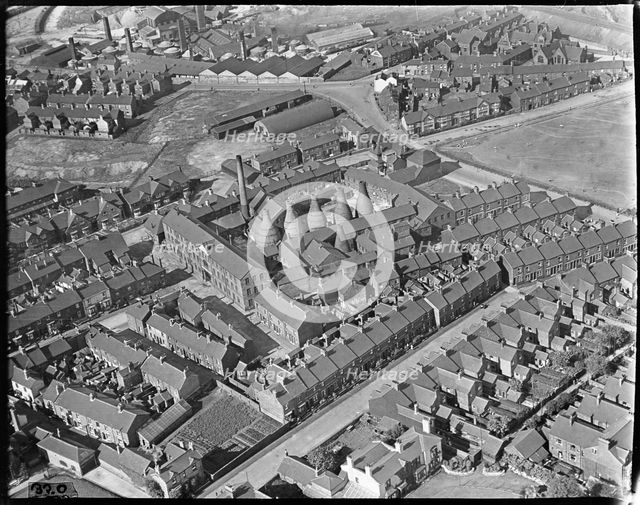 Bleak Hill Earthenware Works and environs, Cobridge, Staffordshire, c1930s. Creator: Arthur William Hobart.