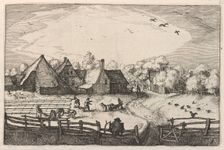 Blekerye aededuyne gelegen (Farms and Bleaching-Fields), c. 1611/1612. Creator: Claes Jansz Visscher