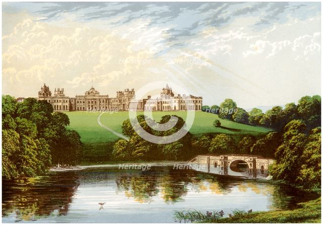 Blenheim Palace, Oxfordshire, home of the Duke of Marlborough, c1880. Artist: Unknown