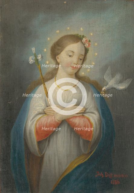Blessed Virgin Mary, 1836. Creator: Johann Dittmann.