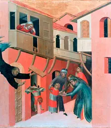 Blessed Agostino Novello Altarpiece (detail), 1324. Artist: Simone Martini