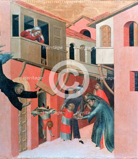 'Blessed Agostino Novello Altarpiece', (detail), 1324. Artist: Simone Martini