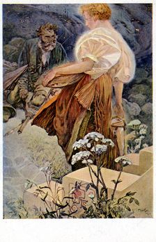Blessed are the Merciful for They Shall Obtain Mercy 1906. Artist: Alphonse Mucha
