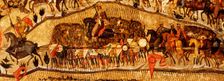 Blessed Be the Host of the King of Heaven (Detail: Warriors Range: Ivan IV, Vladimir Monomakh, Vladimir I, Boris and Gleb), 1550s. Artist: Athanasius, Metropolitan of Moscow (active Mid of 16th cen.)