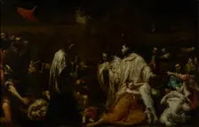 Blessed Bernard Tolomei Interceding for the Cessation of the Plague in Siena, about 1735. Creator: Giuseppe Maria Crespi