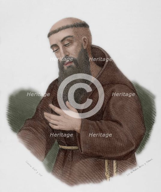 Blessed Diego José de Cádiz, (José Francisco López-Caamaño y Garcia) (1743-1801).  Creator: Santiago Llanta.