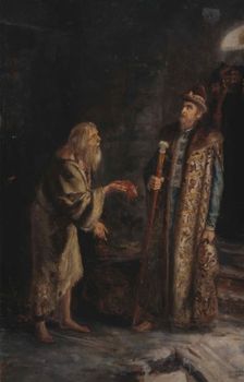 Blessed Nicholas, the Fool for Christ of Pskov and Tsar Ivan IV the Terrible, 1899