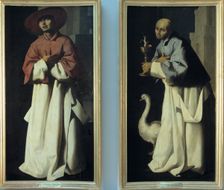 Blessed Nicholas of Albergati (left) and St. Hugh of Lincoln from the Carthusian monastery …