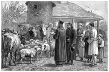 Blessing domestic animals, Bulgaria, 1887