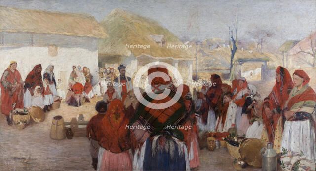 Blessing of Easter Food, 1897. Creator: Wlodzimierz Tetmajer.