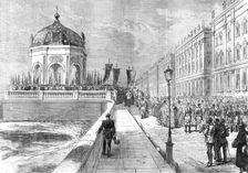 Blessing the Neva at St. Petersburg, from a sketch by our special artist, 1874. Creator: C. R.